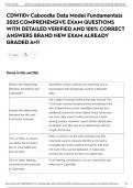 CDW110v Caboodle Data Model Fundamentals 2025 COMPREHENSIVE EXAM QUESTIONS WITH DETAILED VERIFIED AND 100&percnt; CORRECT ANSWERS BRAND NEW EXAM ALREADY GRADED A&plus;&excl;&excl;