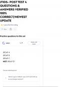 JTIDS- POST TEST 4 QUESTIONS & ANSWERS VERIFIED 100&percnt; CORRECT&sol;NEWEST UPDATE