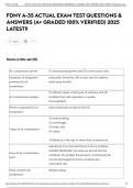 FDNY A-35 ACTUAL EXAM TEST QUESTIONS & ANSWERS &lpar;A&plus; GRADED 100&percnt; VERIFIED&rpar; 2025 LATEST&excl;&excl;