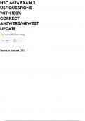 HSC 4624 EXAM 3 USF QUESTIONS WITH 100&percnt; CORRECT ANSWERS&sol;NEWEST UPDATE
