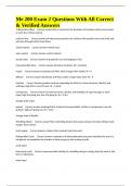 Me 200 Exam 2 Questions With All Correct & Verified Answers