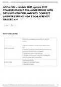 ACCA&colon; SBL - models 2025 update  COMPREHENSIVE EXAM QUESTIONS WITH DETAILED VERIFIED AND 100&percnt; CORRECT ANSWERS BRAND NEW EXAM ALREADY GRADED A&plus;&excl;&excl;