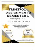 TMN3701 Assignment 2 &lpar;COMPLETE ANSWERS&rpar; Semester 1 2025 - DUE 9 May 2025