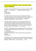 Civil Process Proficiency Exam - Questions With Correct Solutions