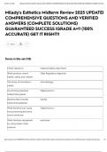 Milady's Esthetics Midterm Review 2025 UPDATE&vert; COMPREHENSIVE QUESTIONS AND VERIFIED ANSWERS &lpar;COMPLETE SOLUTIONS&rpar; GUARANTEED SUCCESS &vert;GRADE A&plus;&excl;&excl; &lpar;100&percnt; ACCURATE&rpar; GET IT RIGHT&excl;&excl;