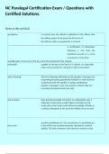 NC Paralegal Certification Exam &sol; Questions with Certified Solutions&period;