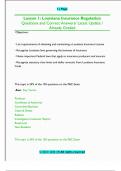 Lesson 1&colon; Louisiana Insurance Regulation  Questions and Correct Answers&sol; Latest Update &sol;  Already Graded