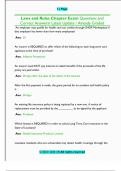 Laws and Rules Chapter Exam Questions and  Correct Answers&sol; Latest Update &sol; Already Graded 