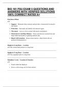 BIO 161 PSU EXAM 5 QUESTIONS AND ANSWERS WITH VERIFIED SOLUTIONS 100&percnt; CORRECT RATED A&plus;