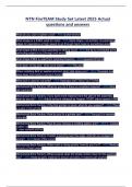 NTN FireTEAM Study Set Latest 2025 Actual questions and answers