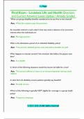Final Exam - Louisiana Life and Health Questions  and Correct Answers&sol; Latest Update &sol; Already Graded 