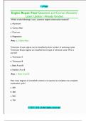 Engine Repair Final Questions and Correct Answers&sol;  Latest Update &sol; Already Graded 