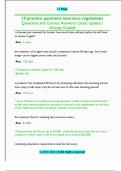10 practice questions insurance regulations  Questions and Correct Answers&sol; Latest Update &sol;  Already Graded