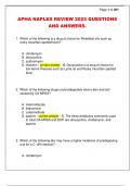 APHA NAPLEX REVIEW 2025 QUESTIONS  AND ANSWERS&period;