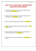 APHY 101 IVY TECH EXAM 1 MIDTERM 2025  QUESTIONS AND ANSWERS&period; 