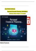 Solution Manual for Personal Financial Planning&comma; 16th Edition 2024 by Randy Billingsley&comma; Lawrence J&period; Gitman&comma; Verified