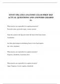 STOTT PILATES ANATOMY EXAM PREP 2025 ACTUAL QUESTIONS AND ANSWERS GRADED A&plus;