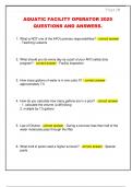 AQUATIC FACILITY OPERATOR 2025  QUESTIONS AND ANSWERS&period;