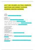 ACCT 3001 HOLMES LSU FINAL COMPLETE QUESTIONS AND CORRECT DETAILED ANSWERS &lpar;VERIFIED ANSWERS&rpar;
