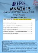  MNM2615 Assignment 3 &lpar;PORTFOLIO ANSWERS&rpar; Semester 1 2025 - DISTINCTION GUARANTEED