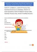 NUSCTX 10 Midterm 1&comma; NUSCTX Practice Test&comma;  Nutritional Sciences UC Berkeley&comma; NUSCTX 10  Exam Questions&comma; NUSCTX Midterm Study Guide&comma;  Nutrition Practice Test&comma; NUSCTX Verified Answers 