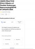CBSPD PRACTICE EXAM 2&lpar;Basics of Flexible Endoscope Reprocessing&rpar;NEWEST UPDATE 2025