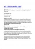 GA Learner's Permit Signs Exam Questions with correct Answers 2025&sol;2026&lpar; A&plus; GRADED 100&percnt; ERIFIED&rpar;&period;