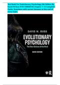 Test Bank For Evolutionary Psychology 6th Edition By David M Buss 9781138088184 Chapter 1-13 Complete Guide&comma; Questions with correct Answers at the end of every topic&period;