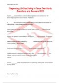 Dispensing LP-Gas Safely in Texas Test Study Questions and Answers 2025