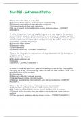Nur 502 - Advanced Patho  Questions &plus; Answers Graded A&plus;
