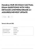 Hondros NUR 212 EXAM 1&sol;ACTUAL EXAM QUESTIONS WITH WELL DETAILED ANSWERS&sol;GRADE A&plus; ASSURED&sol;NEWEST UPDATE