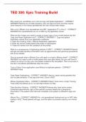 TED 300&colon; Epic Training Build &vert; Questions and Answers &vert; 2025 Revised Update &vert; 100&percnt; Correct-