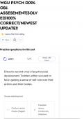 WGU PSYCH D094 OBJ&period; ASSESEMENT&lpar;SOLVED&rpar;100&percnt; CORRECT&sol;NEWEST UPDATE&excl;&excl;