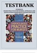 test bank for evidence based practice for nurses appraisal and application of research 4th edition schmidt brown&period;
