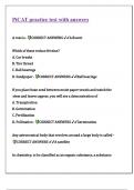 PiCAT practice test with answers