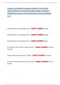 Property and Building Inspection Module II Exam 2025 UPDATE&sol;PRACTICE QUESTIONS AND CORRECT VERIFIED ANSWERS&lpar;complete solutions&rpar;ASSURED SUCCESS&sol;GRADED A&plus;&excl;&excl;&excl;