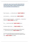 Certified Fiber Optics Final Exam 2025 UPDATE&sol;PRACTICE QUESTIONS AND CORRECT VERIFIED ANSWERS&lpar;complete solutions&rpar;ASSURED SUCCESS&sol;GRADED A&plus;&excl;&excl;&excl;