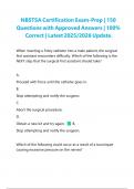 NBSTSA Certification Exam-Prep &vert; 150 Questions with Approved Answers &vert; 100&percnt; Correct &vert; Latest 2025&sol;2026 Update&period;