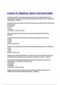 Lesson 8&colon; Flagging&comma; Signs&comma; and Barricades Exam Questions with correct Answers 2025&sol;2026&lpar; A&plus; GRADED 100&percnt; VERIFIED&rpar;&period;