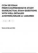 CCIM 101 EXAM PREP&sol;COMPREHENSIVE STUDY GUIDE&sol;ACTUAL EXAM QUESTIONS WITH WELL DETAILED ANSWERS&sol;GRADE A&plus; ASSURED