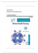 Complete Test Bank For Introductory Mental Health Nursing 5th Edition Womble Kincheloe All Chapters &lpar;1-19&rpar; &vert;Complete Guide &vert; Questions with Verified Answers &vert; Newest Edition 2025 &vert;Graded A&plus;