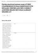 Florida electrical business exam &num;7 2025 COMPREHENSIVE EXAM QUESTIONS WITH DETAILED VERIFIED AND 100&percnt; CORRECT ANSWERS BRAND NEW EXAM ALREADY GRADED A&plus;&excl;&excl;