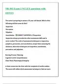 NR-302 Exam 2 NCLEX questions with answers