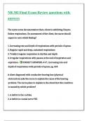 NR 302 Final Exam Review questions with answers