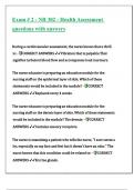 Exam - 2 - NR 302 - Health Assessment questions with answers