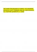 Test Bank for Biological Science&comma; 4th Canadian Edition by Scott Freeman Isbn No&colon; 9780138184339&comma; All Chapters &vert;&vert;Complete A&plus; Guide