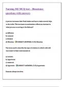 Nursing 302 MCQ test &ndash; Bioscience questions with answers