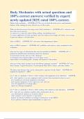 Body Mechanics with actual questions and 100&percnt; correct answers&vert; verified by expert&vert; newly updated 2025&vert; rated 100&percnt; correct&period;