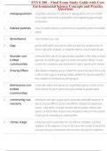 ENVS 200 &ndash; Final Exam Study Guide with Core Environmental Science Concepts and Practice Questions