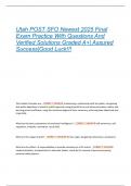 Utah POST SFO Newest 2025 Final  Exam Practice With Questions And  Verified Solutions Graded A&plus;&vert; Assured  Success&vert;Good Luck&excl;&excl;&excl; 